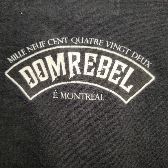 Vintage Dom Rebel - Black V-Neck t-shirt- Size L - Picture 5 of 6